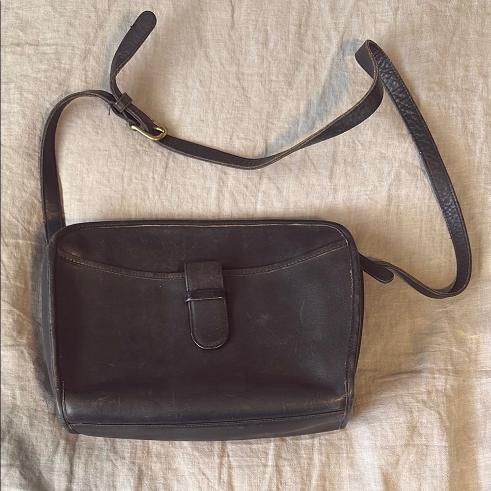 Coach Leather Handbag Vintage Leather Black